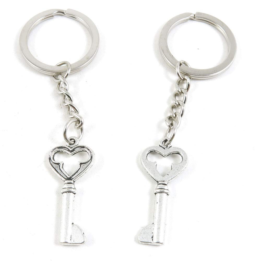 1 Item Metal Keychain Keyring Key Tags Chains Rings Jewelry Bag Charms T8KZ2 Love Heart Key