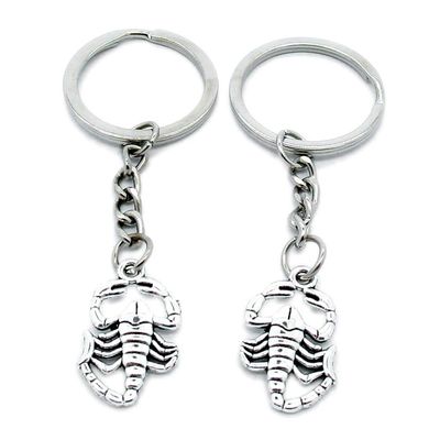 1 Item Metal Keychain Keyring Key Tags Chains Rings Jewelry Bag Charms W9ZZ3 Scorpion Scorpio
