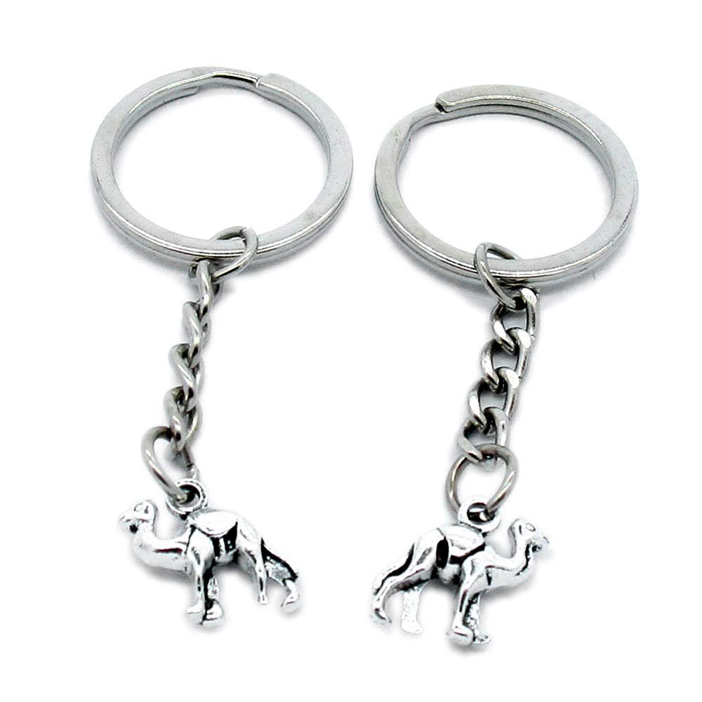 1 Item Metal Keychain Keyring Key Tags Chains Rings Jewelry Bag Charms T5PY8 Camel
