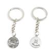 1 Item Metal Keychain Keyring Key Tags Chains Rings Jewelry Bag Charms U0ZP5 Pisces Tag Sings