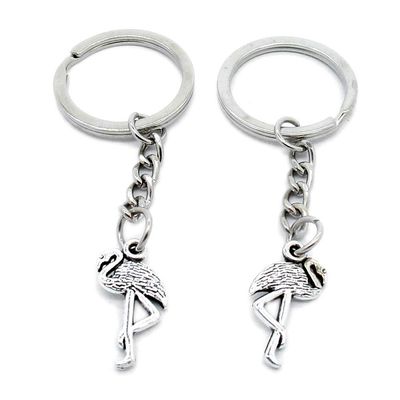 100 Items Metal Keychain Keyring Key Tags Chains Rings Jewelry Bag Charms X5PG9 Egretta Birds
