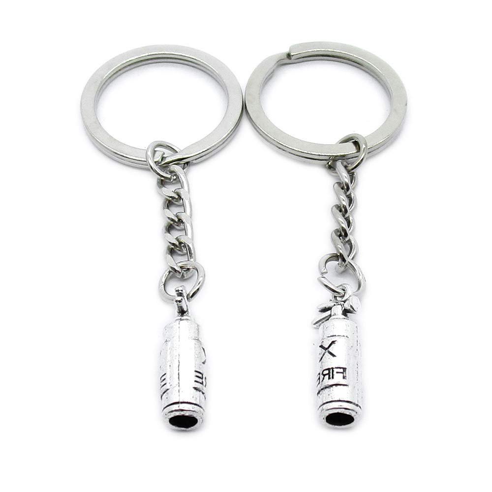 1 Item Metal Keychain Keyring Key Tags Chains Rings Jewelry Bag Charms VF7G1 Fire Extinguisher