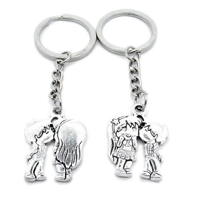1 Item Metal Keychain Keyring Key Tags Chains Rings Jewelry Bag Charms P6ZA7 Lover Boy Girl