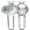 YouCustomizeIt Personalized Superhero in The City Golf Divot Tool & Ball Marker view 2