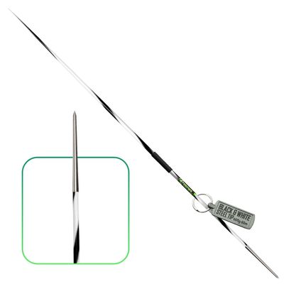 4THROWS Elite 600g Aluminum Javelin for Athletes, Girls & Women  60m High-Performance Track & Field Competition Throwing Javelin for Advanced Throwers, Stainless Steel Tip, White and Black Spiral