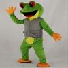 rushopn Green Tree Frog in Vest Mascot Costumes view 3