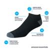 Amazon Essentials Men's Performance Cotton Cushioned Breathable Athletic No-Show Sports Socks, 10 Pairs, Black, 13-15 view 2