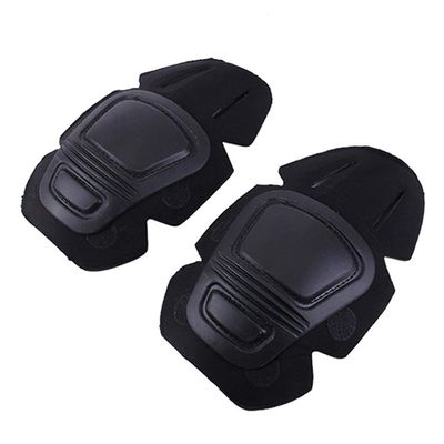 HWZ Tactical Protective Gear Live CS Field Paintball air Gun Equipment, 2 Knee Pads and 2 Elbow Pads/Suit Protection mat (Black)