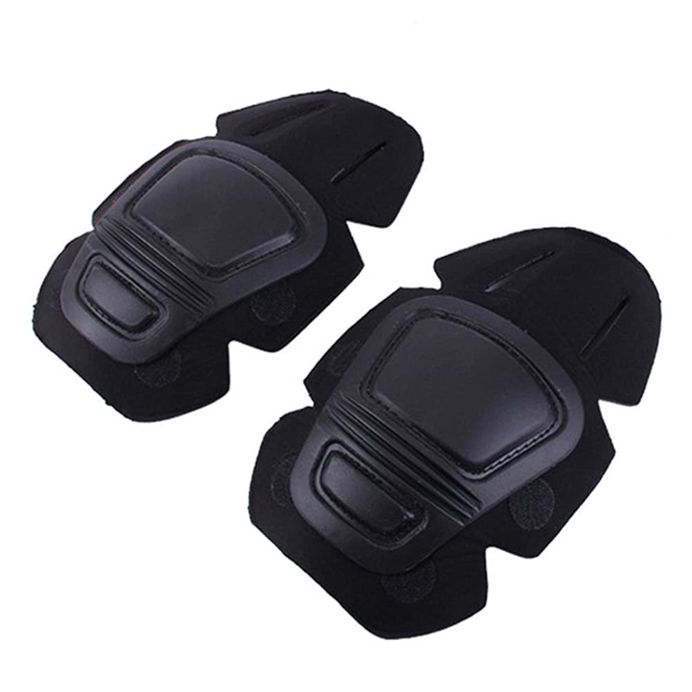 HWZ Tactical Protective Gear Live CS Field Paintball air Gun Equipment, 2 Knee Pads and 2 Elbow Pads/Suit Protection mat (Black)