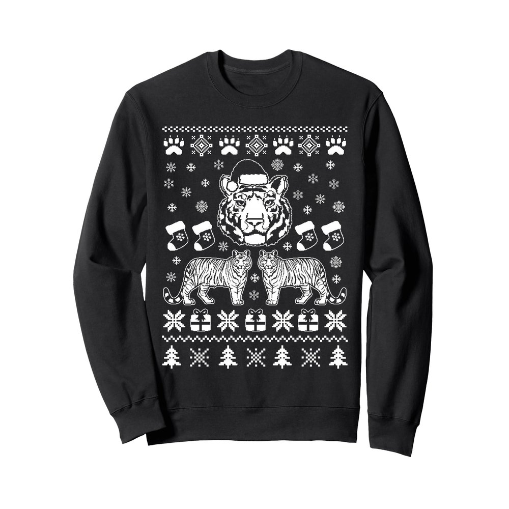 Tiger Ugly Christmas Sweater Tacky Xmas Sweatshirt