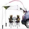 PlayDo Waterproof Teardrop Trailer Awning Portable Car SUV Awning Tent Sun Shelter Canopy for Camping 4 Persons (White/Green) view 1
