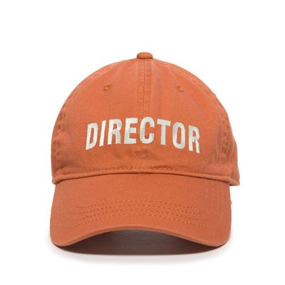 DSGN By DNA Film Movie Director Baseball Cap Embroidered Cotton Adjustable Dad Hat Orange