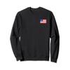 US American Flag Pocket Print Pullover Crewneck Sweatshirt view 1