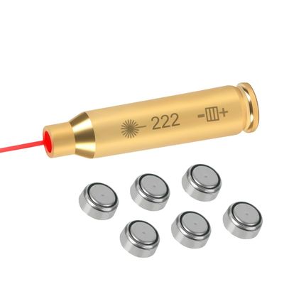GOTICAL .222 Brass Laser Boresighter Red Dot Bore Sight 222 Red Laser Bore Sight