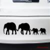 Black | Elephant Family 14w x 3h inches Vinyl Decal | Family of 4 Kids Parents Mom Dad Children | Die Cut Sticker view 3