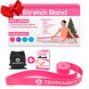 Zenmarkt Stretch Bands for Flexibility and Strength - Ballet Stretch Bands Ideal to Have as Dance Equipment in Every Competition - Suitable for Gymnastics, Cheerleading, and Pilates Training(Pink) view 1