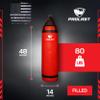 PROLAST 4 ft 80lb Heavy Boxing Punching Bag, Muay Thai, MMA, Strength Training Equipment, Hanging, Filled. with D Rong, Red view 4