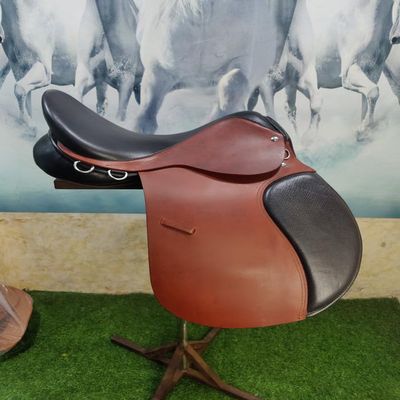 Y&Z Enterprises New Jumping Close Contact Leather English Horse Saddle & Tack (Size- 12-18" Inch Seat) (14", D-3)