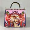 Nal Sur Luxury Italy Brand Ethnic Flower Print Bag Leather Lady Handbag Women's Colorful Shoulder Bag view 4