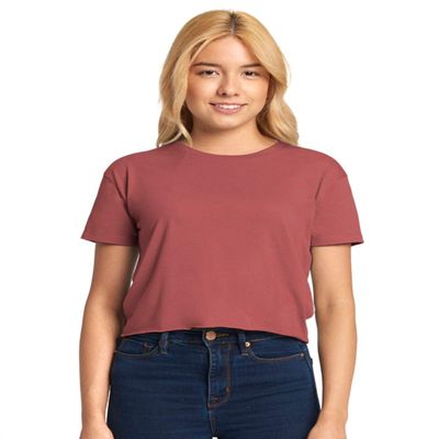 Next Level Ladies' Festival Cali Crop T-Shirt XS SMOKED PAPRIKA