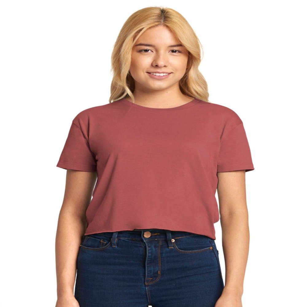 Next Level Ladies' Festival Cali Crop T-Shirt XS SMOKED PAPRIKA