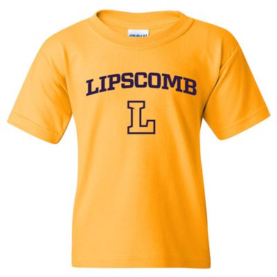 UGP Campus Apparel YS03 - Lipscomb Bisons Arch Logo Youth T-Shirt - Small - Gold