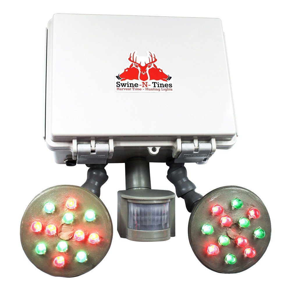 Harvest Time Gray Ghost X-Cell Step Fade Feeder Light Time and Motion Activated Amber Glowing Wild Game Light for Night Hunting Solar Powered Hog Hunting Light X-Cell Package