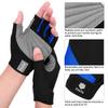 FitsT4 Sports Half Finger Padded Palm Gloves for Diving, Sailing, Jet Skiing, Stand-UP Boarding, Kayaking and Water Skiing, Suitable for Men&Women&Youth Blue S view 3