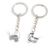 1 Item Metal Keychain Keyring Key Tags Chains Rings Jewelry Bag Charms R1OH9 Baby Carriage view 1
