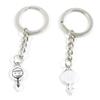 50 Items Metal Keychain Keyring Key Tags Chains Rings Jewelry Bag Charms U7MK8 Male Tags Logo Symbol
