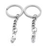 5 Items Metal Keychain Keyring Key Tags Chains Rings Jewelry Bag Charms RB5Y4 Buddha Lotus Hand view 1