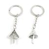 5 Items Metal Keychain Keyring Key Tags Chains Rings Jewelry Bag Charms W4NW6 Mushroom Umbrella view 1