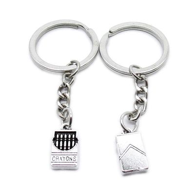 1 Item Metal Keychain Keyring Key Tags Chains Rings Jewelry Bag Charms ZL9K0 Crayon