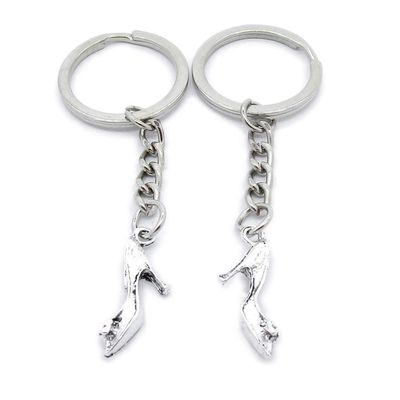 1 Item Metal Keychain Keyring Key Tags Chains Rings Jewelry Bag Charms SB8E7 High Heels Shoes