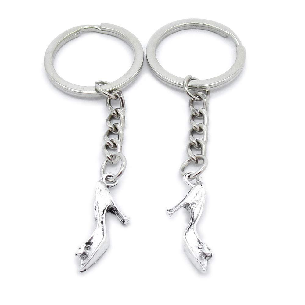 1 Item Metal Keychain Keyring Key Tags Chains Rings Jewelry Bag Charms SB8E7 High Heels Shoes