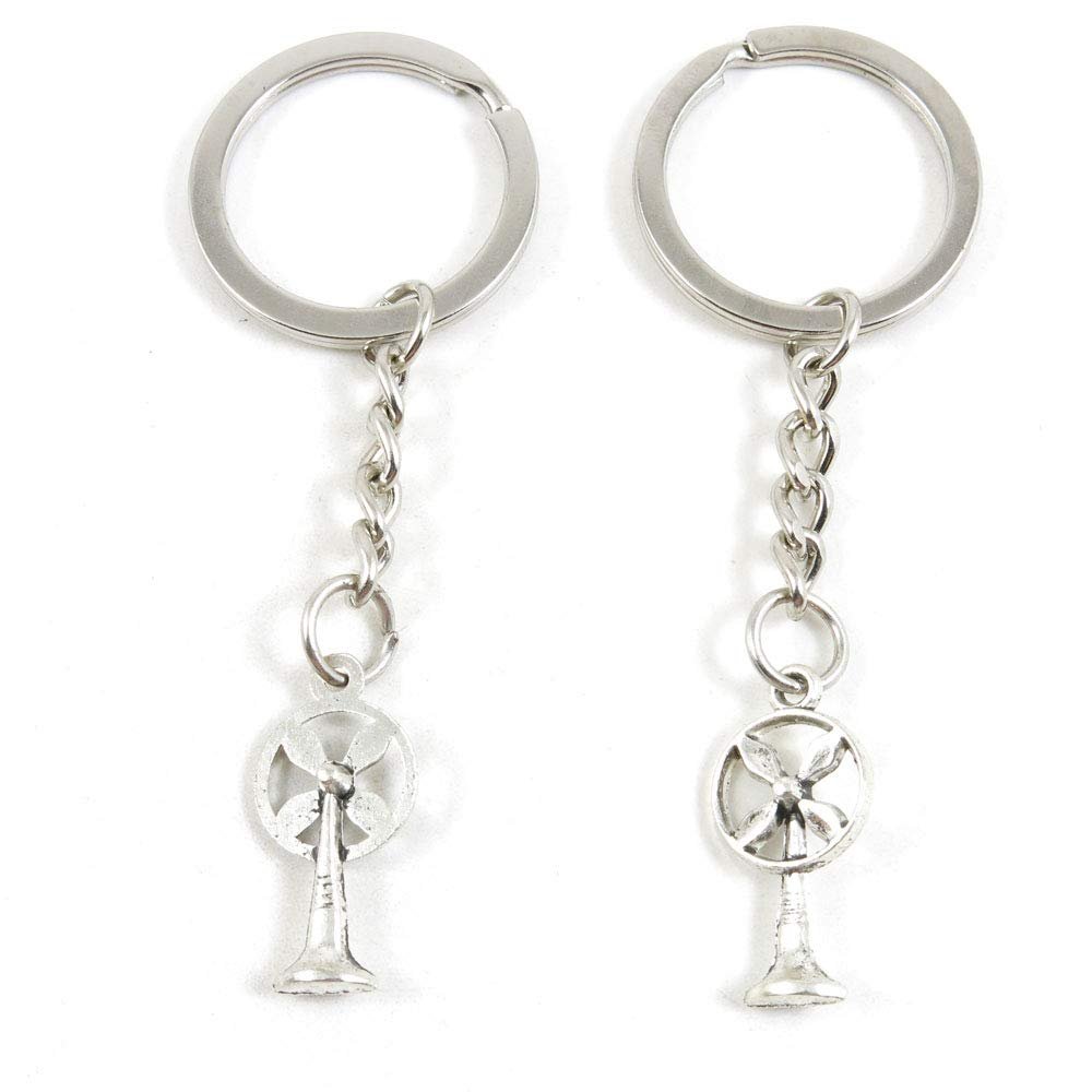 1 Item Metal Keychain Keyring Key Tags Chains Rings Jewelry Bag Charms T1YR1 Electric Fan