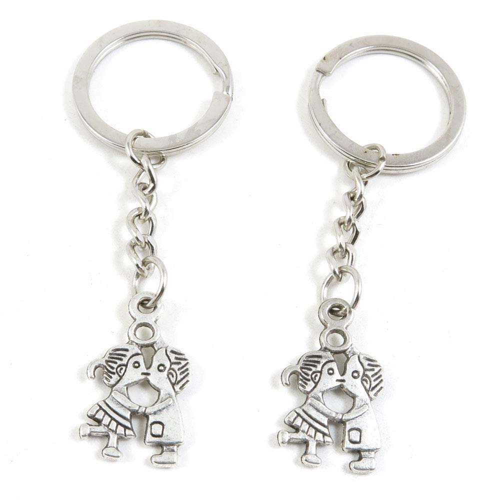 1 Item Metal Keychain Keyring Key Tags Chains Rings Jewelry Bag Charms U7KV3 Lovers Boy Girl