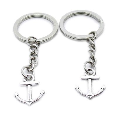 1 Item Metal Keychain Keyring Key Tags Chains Rings Jewelry Bag Charms YF2R6 Anchor