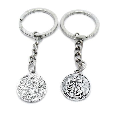 20 Items Metal Keychain Keyring Key Tags Chains Rings Jewelry Bag Charms N5YD2 Anchor Tag Signs