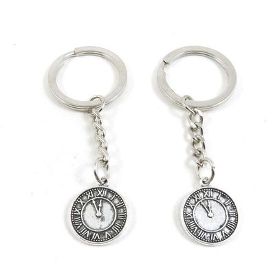 1 Item Metal Keychain Keyring Key Tags Chains Rings Jewelry Bag Charms Q4GG6 Clock Pocket Watch