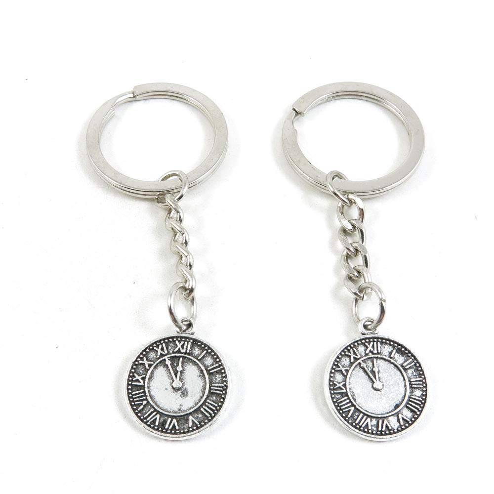 1 Item Metal Keychain Keyring Key Tags Chains Rings Jewelry Bag Charms Q4GG6 Clock Pocket Watch