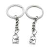 100 Items Metal Keychain Keyring Key Tags Chains Rings Jewelry Bag Charms Z7VA6 Mouse Rat Chinese Zodiac view 1