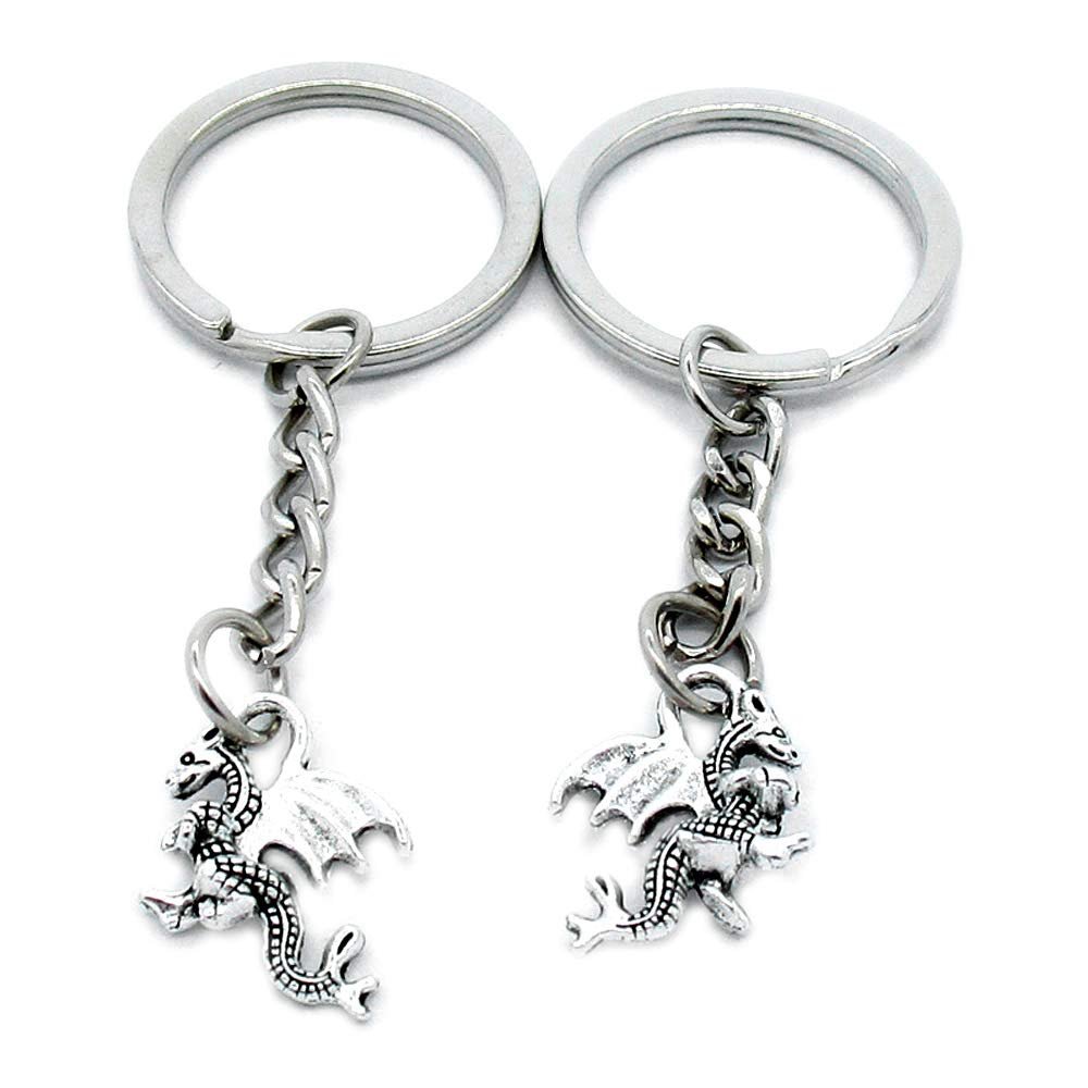 1 Item Metal Keychain Keyring Key Tags Chains Rings Jewelry Bag Charms R6ZC0 Dragon