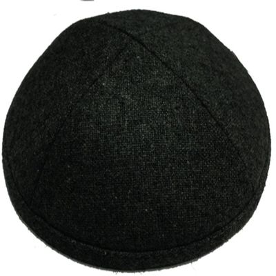 A1 Skullcap Wool Fabric Kippot Single or Bulk Kippah Optional Custom Imprinting Inside for Your Speacial Event Black