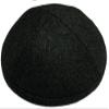 A1 Skullcap Wool Fabric Kippot Single or Bulk Kippah Optional Custom Imprinting Inside for Your Speacial Event  Black view 1