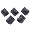 5pcs Mini Boat Rocker Switch 2 Pin SPST On/Off Momentary Off Rocker Switch AC 250V/6A 125V/10A Black 15 * 21mm view 1