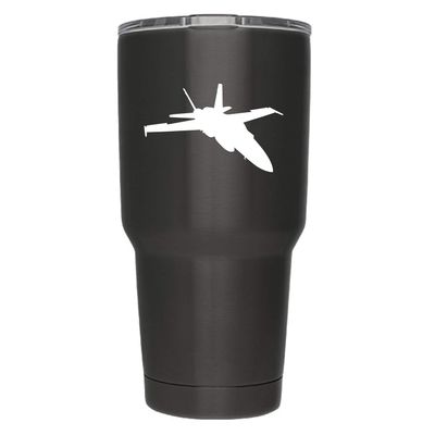 Vincit Veritas Jet Fighter | 2-Pack | 3-Inch | (Decal ONLY Cup NOT Included) Pilot Gifts White Vinyl Decal Sticker Aeronautical Aviator | Yeti Orca Ozark Trail Tumbler Decal | YD029-W