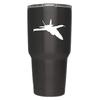 Vincit Veritas Jet Fighter | 2-Pack | 3-Inch | (Decal ONLY Cup NOT Included) Pilot Gifts White Vinyl Decal Sticker Aeronautical Aviator | Yeti Orca Ozark Trail Tumbler Decal | YD029-W view 1
