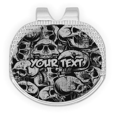 YouCustomizeIt Personalized Skulls Golf Ball Marker - Hat Clip - Silver