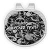 YouCustomizeIt Personalized Skulls Golf Ball Marker - Hat Clip - Silver view 1